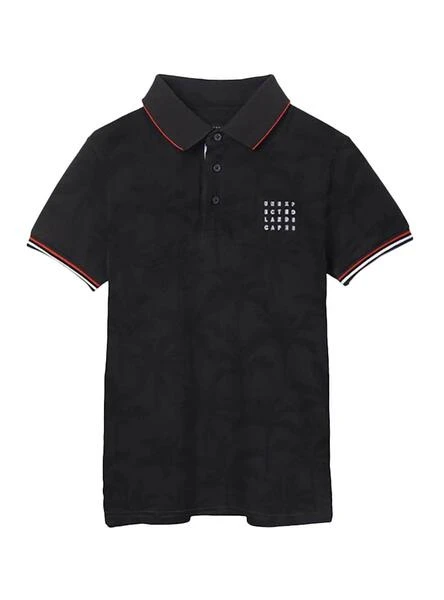 Polo Mayoral Print Noir Pour Garçon 1 Polo Mayoral Print Noir Pour Garçon