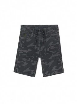 Bermuda Denim Mayoral Camouflage Gris Pour Garçon