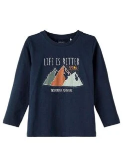 T-Shirt Name It Oluf Pour Garçon Bleu Bleu Marine