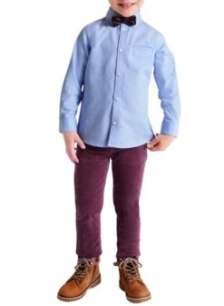 Pantalon Mayoral Velours Côtelé Bordeaux Pour Garçon -Men's Clothing Soldes Boutique gallery K028949 3