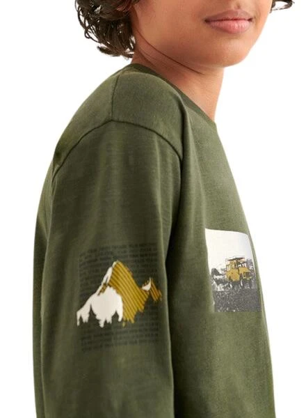 T-Shirt Mayoral Manche Long Pour Garçon Vert 2 T-Shirt Mayoral Manche Long Pour Garçon Vert – Image 2