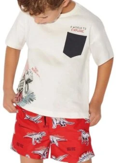 T-Shirt Mayoral Poche Blanc Pour Garçon -Men's Clothing Soldes Boutique gallery K030057 4