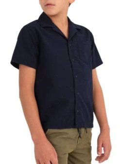 Chemise Mayoral Seersucker Bleu Marine Pour Garçon -Men's Clothing Soldes Boutique gallery K030296 6