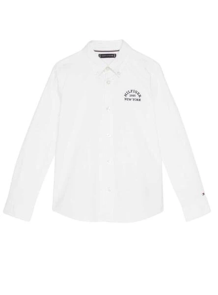 Chemise Tommy Hilfiger Oxford Universitaire Blanc Garçon 1 Chemise Tommy Hilfiger Oxford Universitaire Blanc Garçon