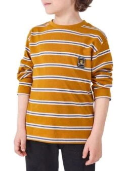 T-Shirt Mayoral Rayures Better Cotton Camel Garçon -Men's Clothing Soldes Boutique gallery K031080 2