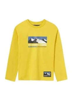 T-Shirt Mayoral Saison De Ski Jaune Pour Garçon