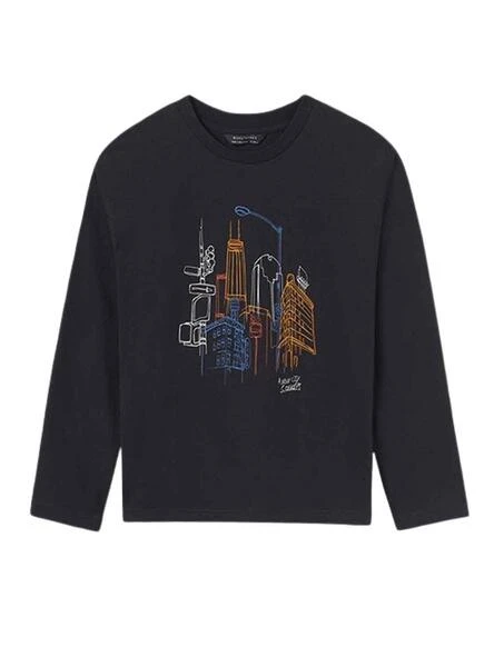 T-Shirt Mayoral New Ville Noire Pour Garçon 1 T-Shirt Mayoral New Ville Noire Pour Garçon
