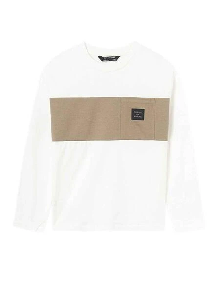T-Shirt Mayoral Contrastes Blanc Pour Garçon 1 T-Shirt Mayoral Contrastes Blanc Pour Garçon