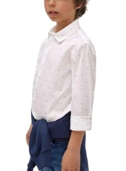 Chemise Mayoral Imprimer Blanc Pour Garçon -Men's Clothing Soldes Boutique gallery K031288 6