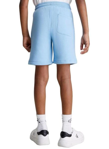 Shorts Calvin Klein Stack Logo Bleu Pour Garçon 2 Shorts Calvin Klein Stack Logo Bleu Pour Garçon – Image 2