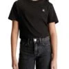 T-shirt Calvin Klein Mini Badge Noir Enfant Fille -Men's Clothing Soldes Boutique gallery K031831 1