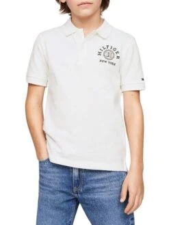 Polo Tommy Hilfiger Monotype Blanc Pour Enfant