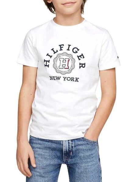 T-shirt Tommy Hilfiger Monotype Blanc Pour Enfant 1 T-shirt Tommy Hilfiger Monotype Blanc Pour Enfant