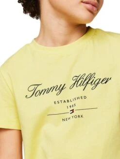 T-shirt Tommy Hilfiger Script Jaune Pour Enfant 6 T-shirt Tommy Hilfiger Script Jaune Pour Enfant -Men's Clothing Soldes Boutique gallery K031841 3