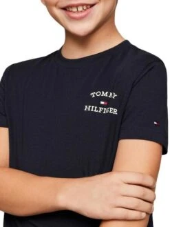 T-shirt Tommy Hilfiger Logo Marine Pour Enfant -Men's Clothing Soldes Boutique gallery K031843 3