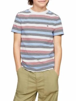 T-shirt Tommy Hilfiger Corporate à Rayures Pour Enfant