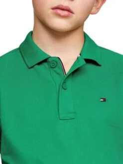 Polo Tommy Hilfiger Flag Vert Pour Enfant -Men's Clothing Soldes Boutique gallery K031859 3