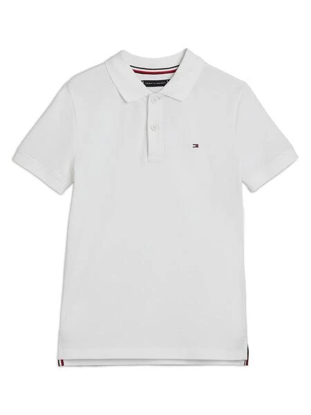 Polo Tommy Hilfiger Flag Blanc Pour Garçon 4 Polo Tommy Hilfiger Flag Blanc Pour Garçon – Image 4