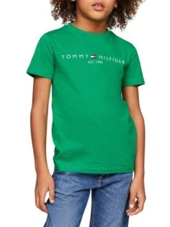 T-shirt Tommy Hilfiger Essential Vert Pour Enfant
