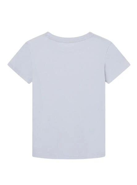 T-shirt Pepe Jeans New Art Blanc Et Bleu Enfant 2 T-shirt Pepe Jeans New Art Blanc Et Bleu Enfant – Image 2