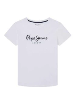 Camiseta Pepe Jeans New Art Blanco Pour Enfant