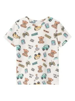 T-shirt Name It Bono Imprimé Blanc Pour Garçon.