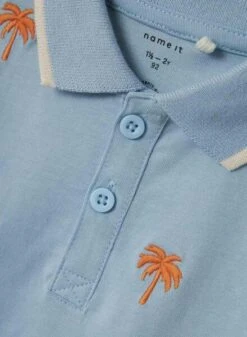 Polo Name It Fumme Palmiers Bleu Pour Garçon -Men's Clothing Soldes Boutique gallery K032246 3