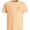T-shirt Jack And Jones Chill Pocket Orange -Men's Clothing Soldes Boutique gallery K032372 1