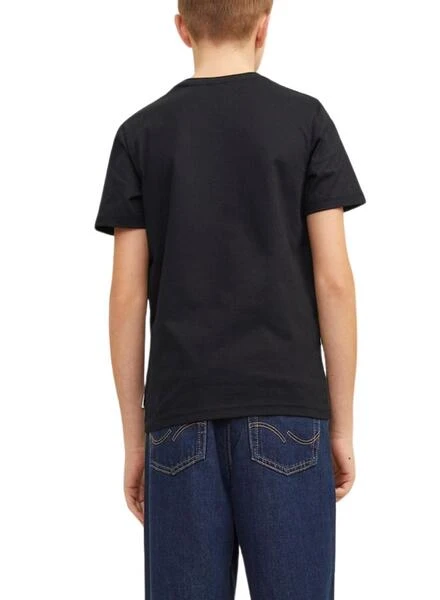 T-shirt Jack And Jones Tampa Noir Pour Enfant 2 T-shirt Jack And Jones Tampa Noir Pour Enfant – Image 2