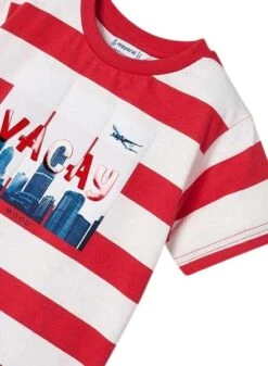 T-shirt à Rayures Rouges Mayoral Pour Garçon -Men's Clothing Soldes Boutique gallery K032618 4