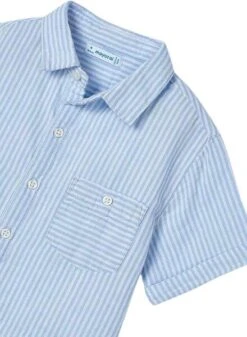 Chemise Mayoral à Rayures En Bambou Bleu Pour Garçon. -Men's Clothing Soldes Boutique gallery K032647 4