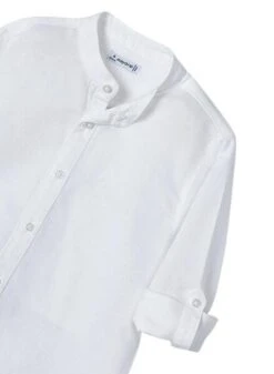 Chemise Mayoral Col Mao En Lin Blanc Pour Garçon -Men's Clothing Soldes Boutique gallery K032649 5