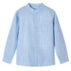 Chemise Mayoral Col Mao à Rayures Bleues Pour Garçon -Men's Clothing Soldes Boutique gallery K032650 1