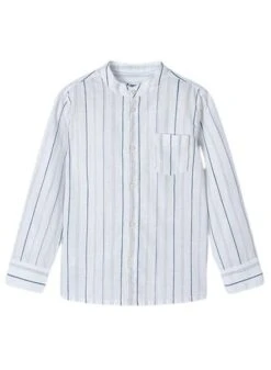 Chemise Mayoral Col Mao à Rayures Blanches Pour Garçon