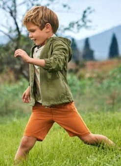 Bermuda Mayoral En Lin Orange Pour Garçon -Men's Clothing Soldes Boutique gallery K032661 4