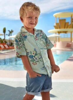 Bermuda Mayoral En Denim Doux Moyen Pour Garçon -Men's Clothing Soldes Boutique gallery K032678 4