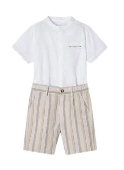Ensemble De Rayures Blanches Mayoral Pour Garçon