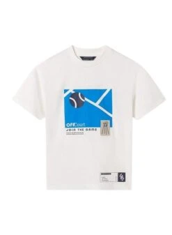 T-shirt Mayoral Tennis Blanc Pour Garçon