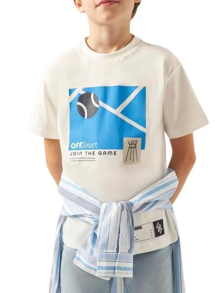 T-shirt Mayoral Tennis Blanc Pour Garçon 3 T-shirt Mayoral Tennis Blanc Pour Garçon – Image 3