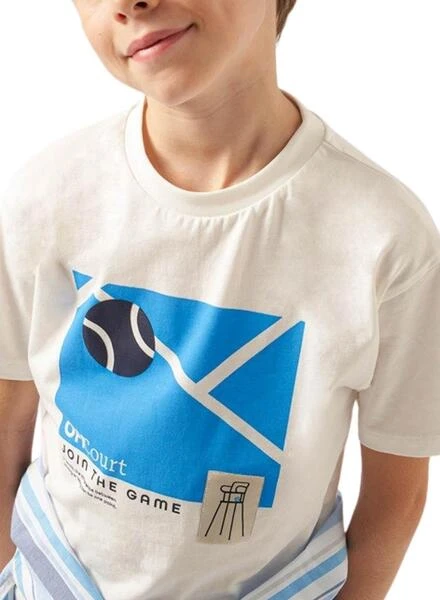 T-shirt Mayoral Tennis Blanc Pour Garçon 4 T-shirt Mayoral Tennis Blanc Pour Garçon – Image 4
