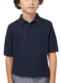 Polo Mayoral De Punto Marino Para Niño.