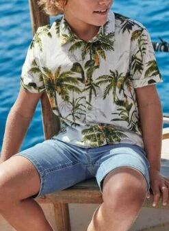 Chemise Mayoral Imprimée Tropicale Pour Garçon -Men's Clothing Soldes Boutique gallery K032877 3