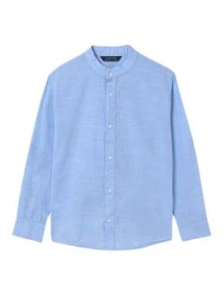 Chemise Mayoral Mao à Manches Longues Bleue Pour Garçon