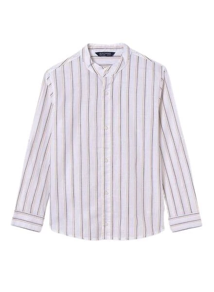 Chemise Mayoral à Rayures Mao à Manches Longues Pour Garçon 1 Chemise Mayoral à Rayures Mao à Manches Longues Pour Garçon