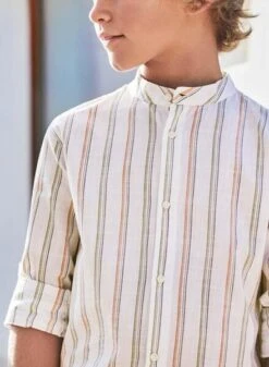 Chemise Mayoral à Rayures Mao à Manches Longues Pour Garçon 6 Chemise Mayoral à Rayures Mao à Manches Longues Pour Garçon -Men's Clothing Soldes Boutique gallery K032882 3