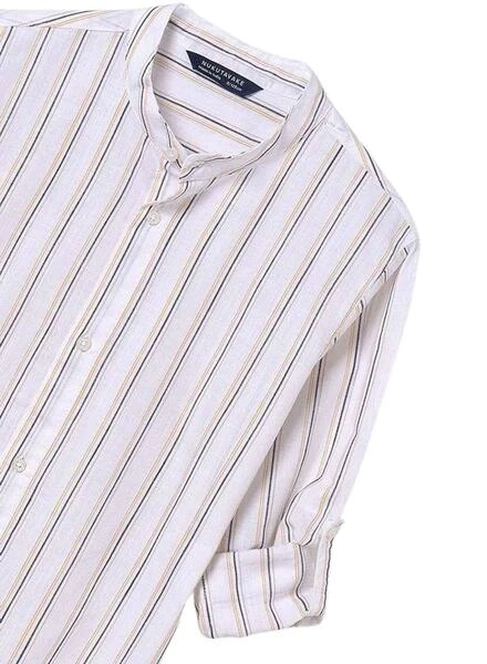 Chemise Mayoral à Rayures Mao à Manches Longues Pour Garçon 4 Chemise Mayoral à Rayures Mao à Manches Longues Pour Garçon – Image 4