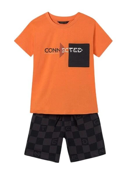 Ensemble Mayoral 2 Pièces Bermuda à Carreaux Pour Garçon 1 Ensemble Mayoral 2 Pièces Bermuda à Carreaux Pour Garçon