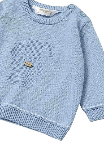 Set Mayoral Brodé Bleu Pour Bébé 5 Set Mayoral Brodé Bleu Pour Bébé – Image 5